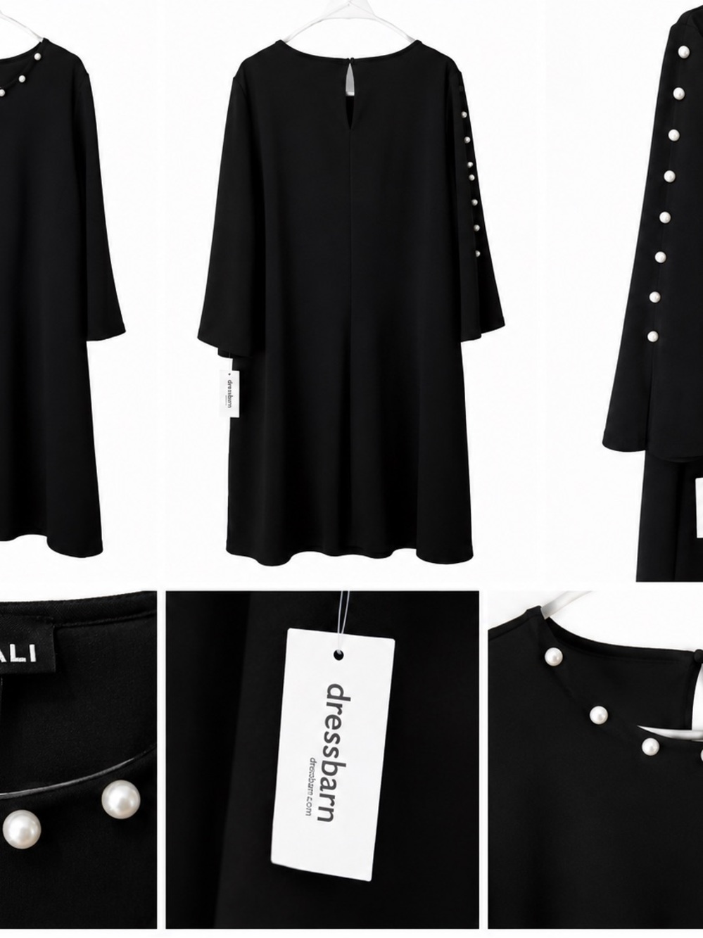 🖤 NWT Roz & Ali Pearl Detail Dress – Size 16 – $38